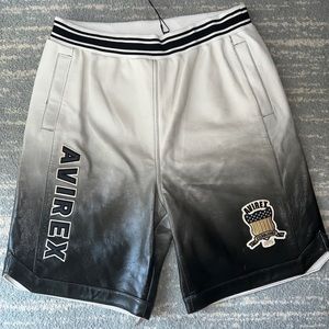 Logo Embroidered Ombre Leather Shorts
